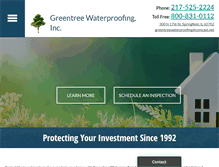 Tablet Screenshot of greentreewaterproofing.com